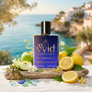 A bottle of Dolce & Gabbana Light Blue perfume set against a sunny, Mediterranean-inspired backdrop, reflecting its fresh and vibrant fragrance.