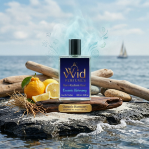 A bottle of Giorgio Armani Acqua di Gio surrounded by fresh, aquatic elements, reflecting its light, breezy, and invigorating fragrance.