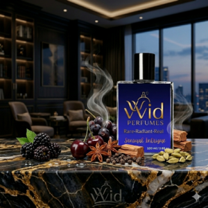 A bottle of Paco Rabanne Black XS surrounded by dark, bold elements, symbolizing its seductive and intense fragrance.